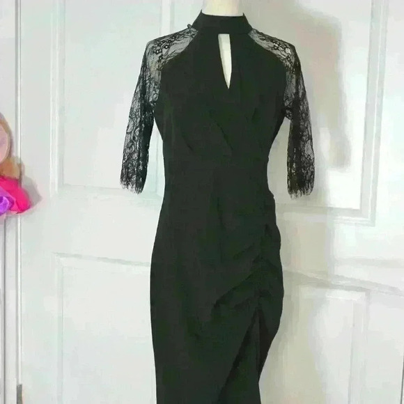 Dresses & Skirts - Knee length Black Lace Dress